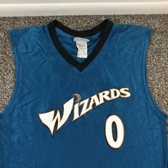 Vintage 2004 Washington Wizards Gilbert Arenas Jersey Reebok Blue Mens Medium - Picture 2 of 9